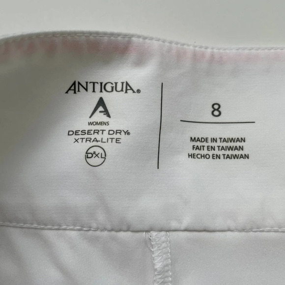 Antigua Skort Golf White Pink Size 8 - Picture 6 of 7